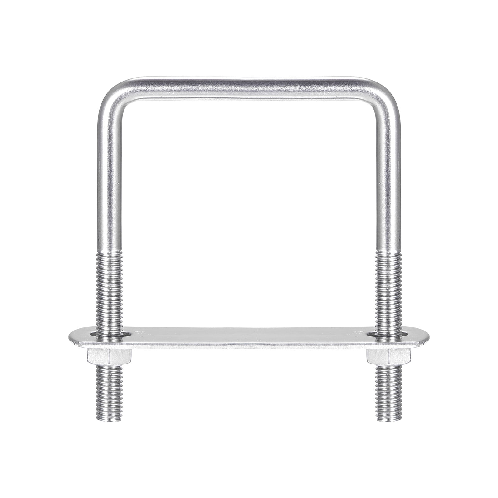 Unique Bargains Square U-Bolts 2 Sets 72mm Inner Width 100mm Length M8 304 Stainless Steel U Clamp Bolt