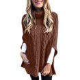 thumbnail image 2 of IMENGL Long sleeves plus size sweater dress, Yellow L, Size M-2XL, 2 of 5