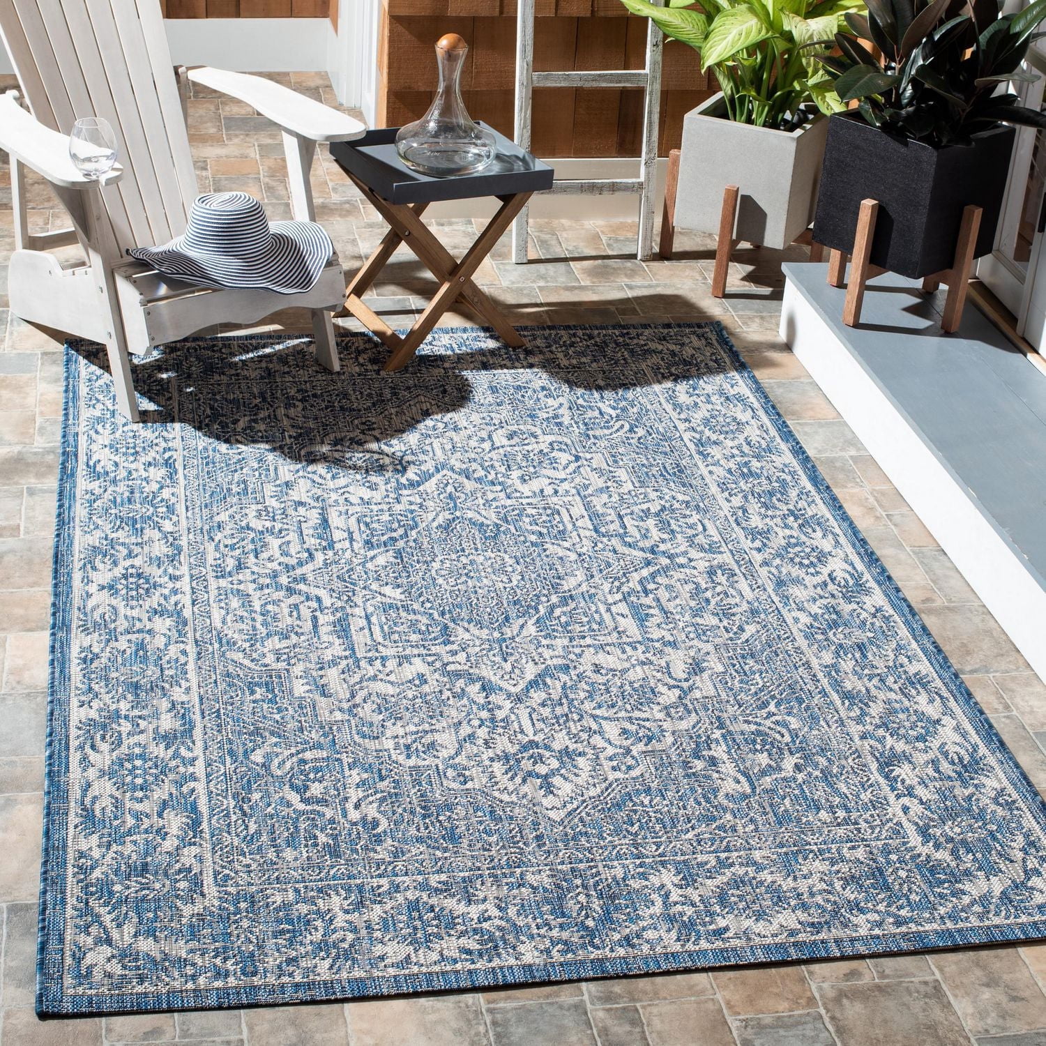 SAFAVIEH Courtyard Joey Tapis Traditionnel Extérieur