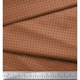 thumbnail image 3 of Soimoi Brown Poly Georgette Fabric Geometrical Star Geometric Print Fabric by the Yard 42 Inch Wide, 3 of 5