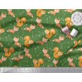 thumbnail image 2 of Soimoi Green polyester Crepe Fabric Fox & Arrow Tribal Printed Fabric 1 Yard 52 Inch Wide, 2 of 5