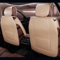 thumbnail image 2 of Maidao Car Seat Covers Leather Set for Jeep for Commander 2005-2010 5 Seats Compatible Airbag Waterproof Front Rear Cushion Protector Beige, 2 of 8