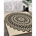 thumbnail image 3 of Ahgly Company Tapis d'Intérieur Lavable en Machine Carré Transitionnel Brun Chocolat, 3 Pieds Carré, 3 of 7