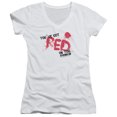 thumbnail image 1 of Shaun Of The Dead Rouge sur Toi Juniors T-Shirt à Col en V Blanc MD, 1 of 2