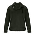 thumbnail image 4 of RKSTN Jackets for Men Single-breasted Jocket Zipper Plu Warm Cotton-padded Jacket Long Stand Collar Solid Color Fall and Winter Long Sleeve Jacket Coats, 4 of 6