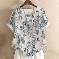 thumbnail image 1 of SMihono T-Shirt Surdimensionné pour Femmes Mode Femme Décontracté Col Rond Blouse Imprimée T-Shirt à Manches Courtes Hauts d'Été Hauts Décontractés d'Été pour Femmes, 1 of 4
