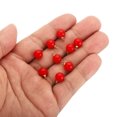 thumbnail image 4 of Unique Bargains Pendentifs Perles Factices 8 mm, Lot de 150 Perles Rondes Imitation Perle, Rouge Doré, 4 of 6