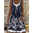 thumbnail image 1 of HKEJIAOI Liquidation des Ventes Robe Fleurie pour Femmes Robe d'Anniversaire pour Femme Col Rond Imprimé Ample Décontractée Mode Faux Deux-Pièces Sans Manches Robe Noire, 1 of 7