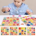 thumbnail image 1 of Fwttom Toddler Toys for Age 2-4, Number Puzzle Building Blocks Early Childhood Alphabet Shape Puzzle Toys for Girls & Boys Intelligence Development Learning Tool, 1 of 6