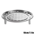 thumbnail image 1 of CAROOTU Round Stainless Steel Steamer Rack Canning Racks with Removable Legs for Kitchen Cooking, 1 of 6
