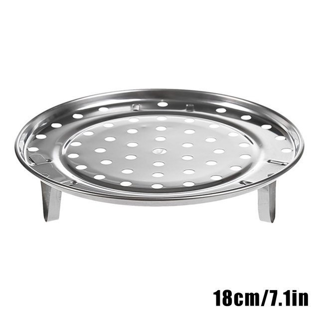 CAROOTU Round Stainless Steel Steamer Rack Canning Racks with Removable Legs for Kitchen Cooking