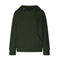 thumbnail image 4 of FAOWME Child Solid Color Hooded Silk Checked Tops Coat Army Green 5-6 Years, 4 of 4