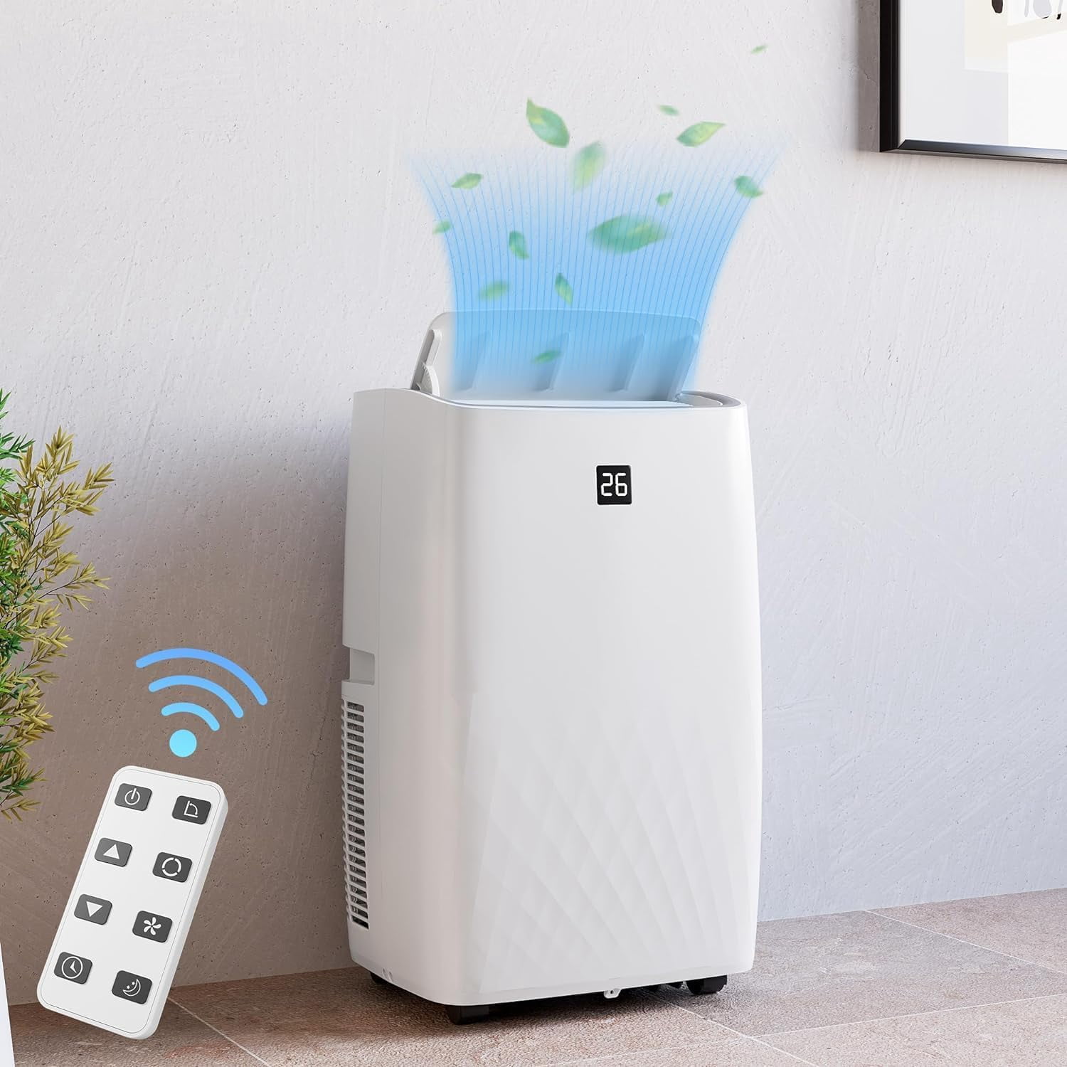 14000 BTU Portable Air Conditioner Unit, Air Conditioner with Cool, Fan and Dry Function, Remote Control, Sleep Mode/24Hrs Timer, Quiet Operation, Cools 700 Sq.ft, 110-115V