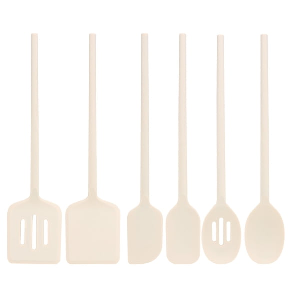 SIfdSeng My Items 6 Piece Silicone Kitchen Spatula Non Stick Cooking Utensils Heat Scrapers for Frying Baking Stirring Dishwasher