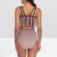 thumbnail image 3 of Cameland Tankini Swimsuit Women Plus Size Two Piece Bathing Suits Gradient Ruched Tummy Control Tankini Swim Top with Bottoms Swimwear, 3 of 5
