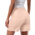 thumbnail image 4 of Plebaso Womens Casual Shorts Summer Drawstring Loose Shorts Solid Color Lightweight Walking Shorts for Women, 4 of 7