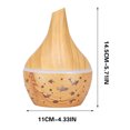 thumbnail image 3 of Zenithome Wooden Grain Aroma Humidifier 300ml, 4.33 * 4.33 * 5.71in Size, for Home Office Travel Use, 7 - Color LED Light, USB Rechargeable, Quiet & Portable, Easy Clean, 3 of 6