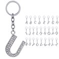 thumbnail image 2 of Key Chain Rhinestone A to Z Design Pendant Keychain Key Ring for Handbag Decor, 2 of 8