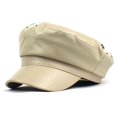 thumbnail image 3 of LinYooLi Pi Jun Hat Female Autumn And Winter Alphabet Student Hat Edition Fashion PU Naval Hat High -Speed Sales Tong Hat, 3 of 5