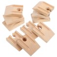 thumbnail image 1 of 10 Pcs Piste de Train en Bois Concave Beige pour Activités Éducatives pour Enfants, 1 of 8