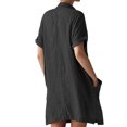 thumbnail image 4 of Gspmoly Robes pour Femmes Grande Taille, Robe Chemise à Boutons pour Femmes Décontractée Ample à Col Rabattu à Manches Courtes avec Poches, Offres de Robes de Vacances pour Femmes, 4 of 9