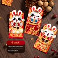 thumbnail image 2 of 6pcs Red Envelopes Spring Festival Chinese New Year Cartoon Packet Money Greetings Paper Cute Pouch Envelope Packing Cartoon Lucky NO4, 2 of 9