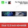thumbnail image 3 of ZWNAV Dual 12.3 inch for Mazda Atenzav 2017-2019 GPS Navigation Android 13 Car Radio CarPlay Multimedia Player Head Stereo Unit HD Screen, 3 of 15