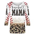 thumbnail image 3 of Blouses pour Femmes T-Shirt Imprimé Blouse à Manches 3/4 Col Rond Décontracté, Blouses pour Femmes T-Shirts pour Femmes, Blouses pour Femmes Décontractées, 3 of 4
