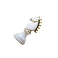 thumbnail image 4 of fastboy Pièces d'Échecs Statue avec Peinture Dorée Résine Cadeau pour Bureau Salon Bureau Forme Cheval Noir Forme Cheval Blanc, 4 of 5