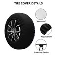 thumbnail image 2 of Wukai Housse de Pneu de Rechange Imprimé Fleurs pour Remorque RV, Imperméable PVC Cuir Synthétique Housse de Roue pour Camion, Remorque, RV, SUV, Campeur-16 Pouces, 2 of 6