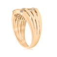 thumbnail image 3 of 1ct Yellow Gold Real Diamond 14K Right Hand Womens Fashion Multi Row Ring, 3 of 4