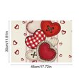 thumbnail image 3 of Wooowa Valentine's Day Printed Placemat 11.8x17.7 Inches - Heat-Resistant Table Decor for Kitchen, Home & Holiday Parties, 3 of 6