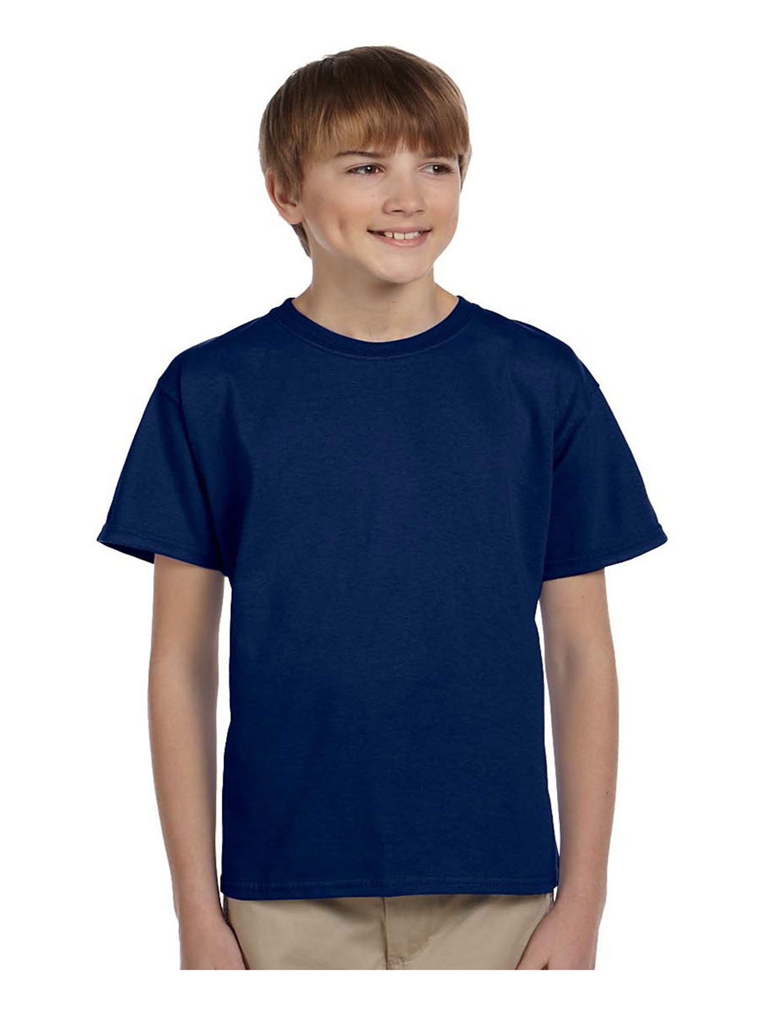 Gildan T-Shirt Sans Couture à Double Aiguille Pré-Rétréci pour Grand Garçon, Style G2000B