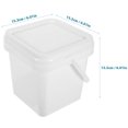 thumbnail image 2 of MOVTOTOP White Plastic Bucket with Handle and Lid for Home Use Made of Durable PP Material 5L, 2 of 8