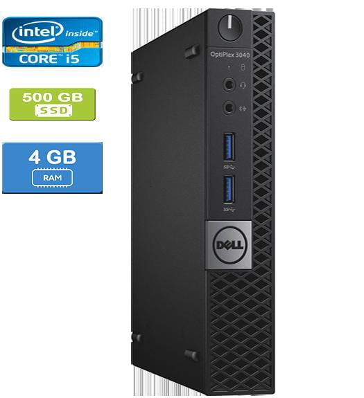 Refurbished: DELL 3040 MICRO Intel Core i5-6500 2.50 GHz, 4GB, 500GB SSD, Win 10 Pro