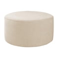 thumbnail image 1 of Lipstore Housse Extensible pour Pouf Pantoufles Pouf Rond pour Salon Repose-Pieds Extensible Beige (Housse Seulement), 1 of 14