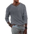 thumbnail image 1 of Faithtur Pull-Over à Manches Longues Col Rond Couleur Unie pour Hommes Printemps Automne, 1 of 2