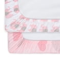 thumbnail image 3 of The Peanutshell Éléphants Roses et Hearts Ensemble de Draps de Lit de Bébé, Lot de 2, 3 of 5