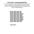thumbnail image 4 of Zoomtoner Compatible Ricoh Aficio SPC-220DN Ricoh SPC 220 / 221 / 240 laser Toner Cartridge Set Black Cyan Magenta Yellow, 4 of 5