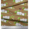 thumbnail image 2 of Soimoi Rayon Fabric Vehicles,Tree & Shops Architectural Print Fabric by the Yard 56 Inch Wide, 2 of 3