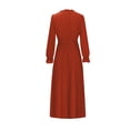 thumbnail image 3 of cfhntfmh Robes d'Invitée de Mariage pour Femmes Tendance à Découpes à Volants Col Ras du Cou Robe Maxi Smockée Ample Plissée Robe de Soirée, 3 of 5