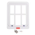 thumbnail image 2 of Slide Gate Frame, Pet Flap Door Fine Polishing Easy Installation  For Pets White,Black, 2 of 8