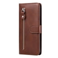 thumbnail image 1 of Case for Samsung Galaxy Note 10 Lite Zipper Pocket Wallet Leather Case Magnetic Closure Flip Cover - Brown, 1 of 5