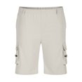 thumbnail image 3 of Plebaso Summer Mens Cargo Shorts Elastic Waist Drawstring Work Outdoor Shorts Lightweight Hiking Shorts, 3 of 5