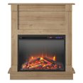 thumbnail image 1 of Ameriwood Home Ellsworth Fireplace with Mantel, Natural, 1 of 9