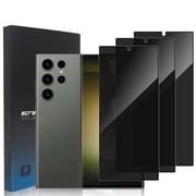 Zonyee [3 Pack] Privacy Screen Protector for Samsung Galaxy S23 Ultra, Anti-Spy Tempered, Bubble-Free