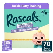 Rascals CoComelon Absorbent Potty Training Pants, Size 4T-5T, Carton, 70 Count