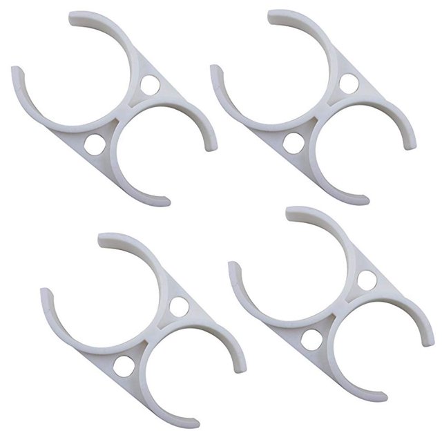 YZM Clip Clamp Bracket Reverse Osmosis RO Housing (4, Double Clip Clamp 2.0"x 2.0")