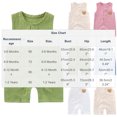 thumbnail image 3 of Baby Romper for Newborns and Infants, Sleeveless Short Climbing Bear Embroidered Gauze, Breathable and Sweat-Absorbing, Double-Layer Concealed Button Design for 3 Months to 2 Years, 3 of 9