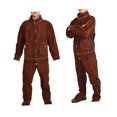 thumbnail image 3 of TISHITA Leather Welding Jacket Pants Suit Fire Resistant Anti Scald Welders Overalls L, 3 of 8
